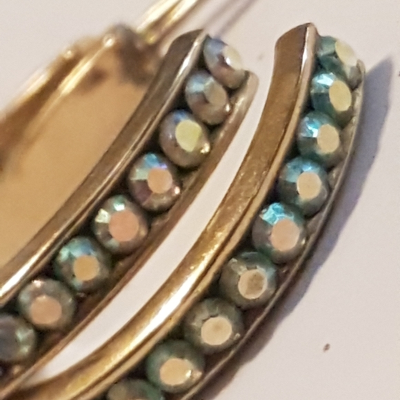 14k Australian Crystal Hoops - Picture 15 of 17